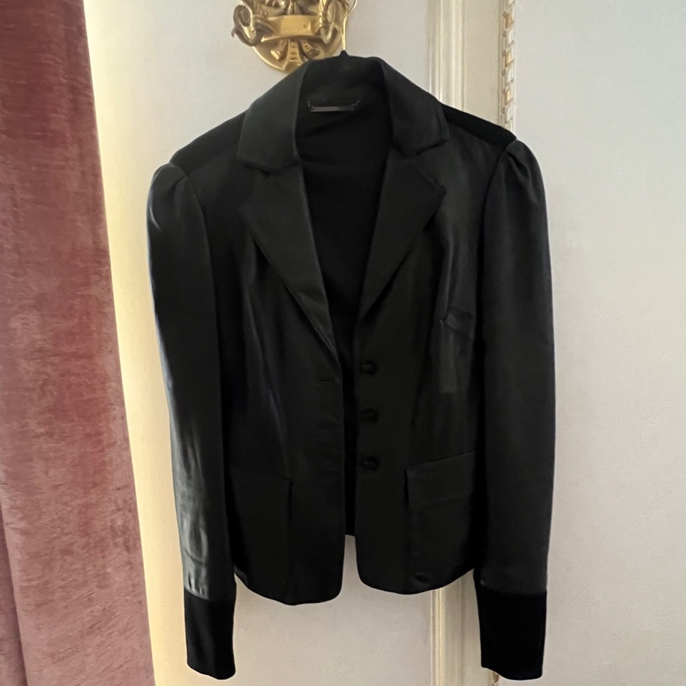 Diane von Furstenberg leather jacket